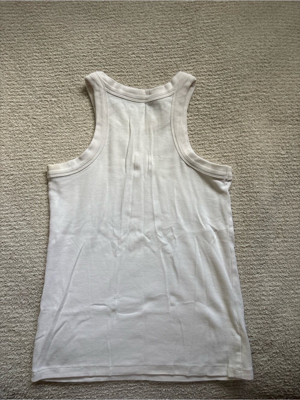 LOFT White Ribbed Racerback Tank - Picture 2 of 2